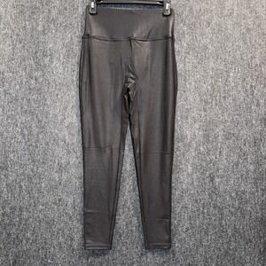 Rufiyo Faux Leather Leggings Women High Waist Shiny Stretch Pants Size Small
